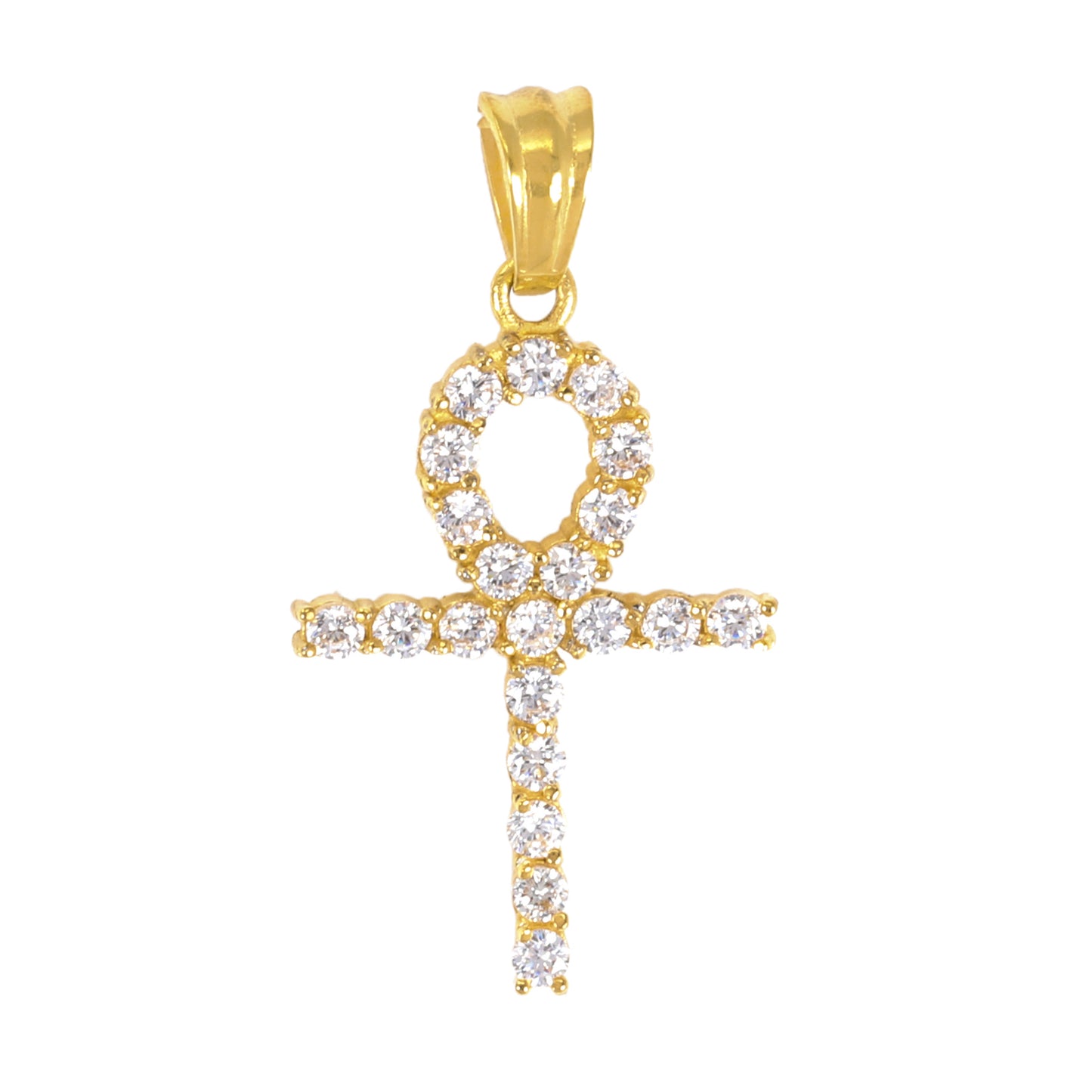 Iced Out Ankh Cross Pendant - SP-4019