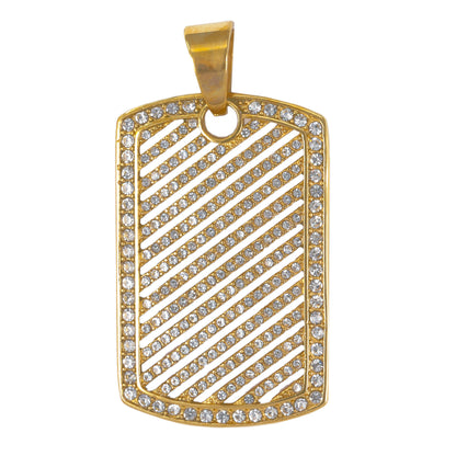 Iced Out Tag Pendant - SP-4021**