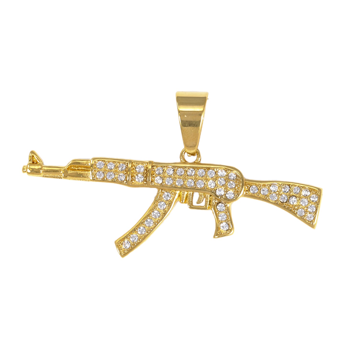 Iced Out Gun Pendant - SP-4022