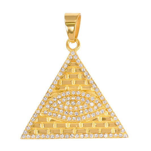 Iced Out Pyramid Eye Pendant - SP-4028