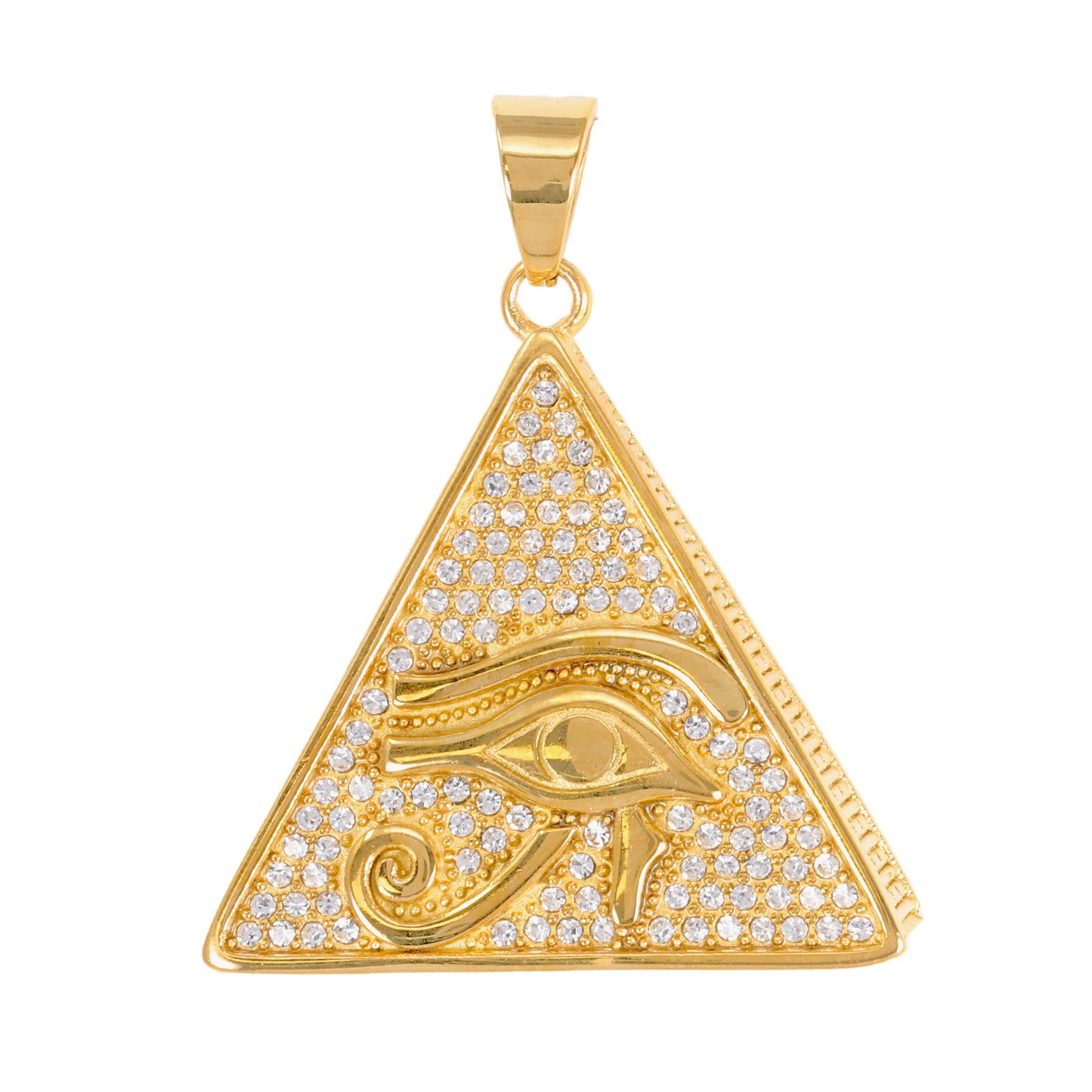 Iced Out Pyramid Eye Pendant - SP-4030**