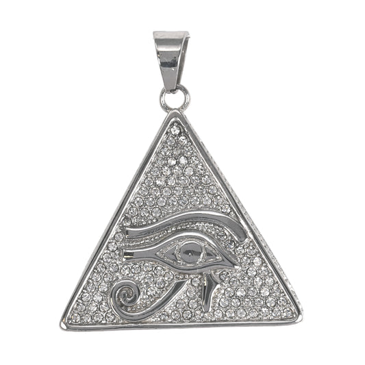 Iced Out Pyramid Eye Pendant - SP-4030**