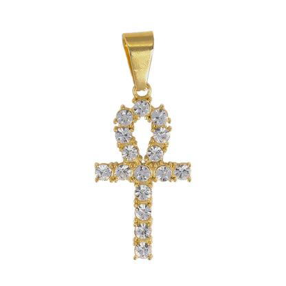Iced Out Ankh Cross Pendant - SP-4036**