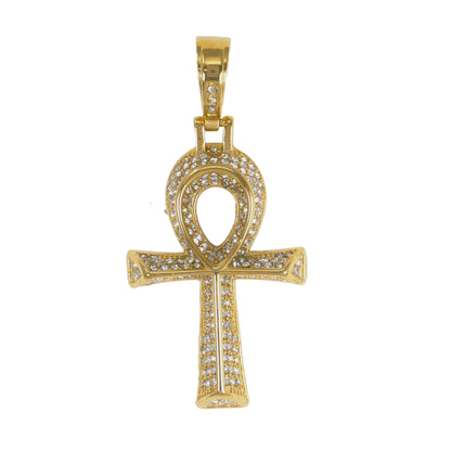 Iced Out Ankh Cross Pendant - SP-4037