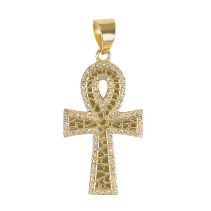 Iced Out Ankh Cross Pendant - SP-4038**
