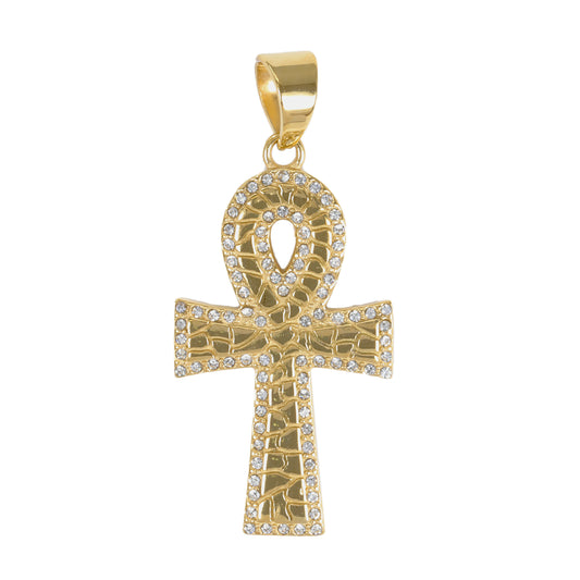 Iced Out Ankh Cross Pendant - SP-4038**