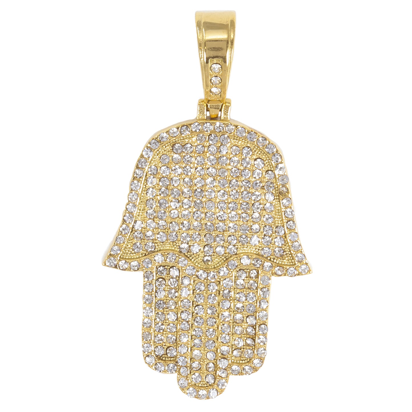 Iced Out Hamsa Pendant - SP-4048**