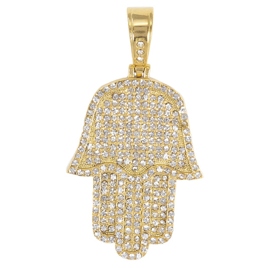 Iced Out Hamsa Pendant - SP-4048**