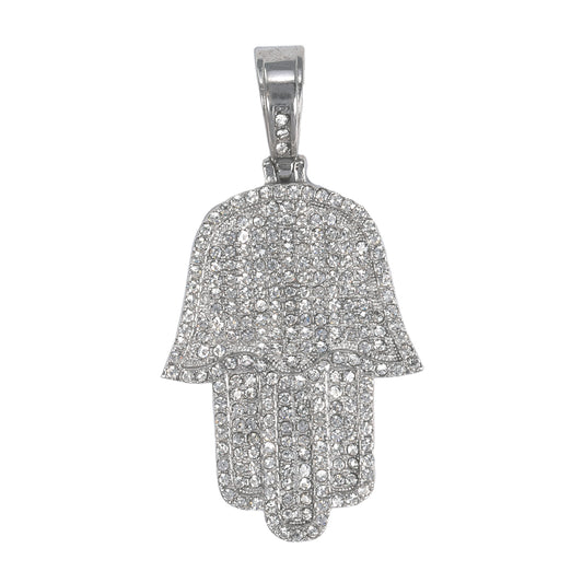 Iced Out Hamsa Pendant - SP-4048**
