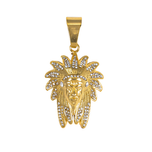 Iced Out Chief Pendant - SP-4056
