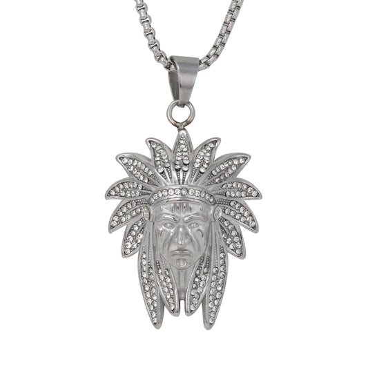Iced Out Chief Pendant - SP-4057**