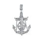 Iced Out Mariners Cross Pendant - SP-4065