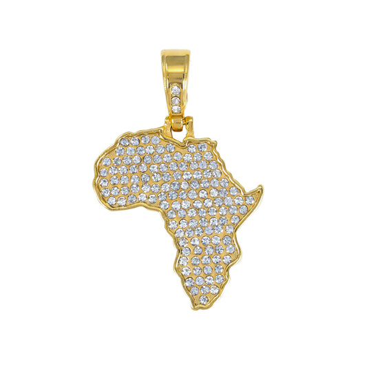 Iced Out Africa Pendant - SP-4069