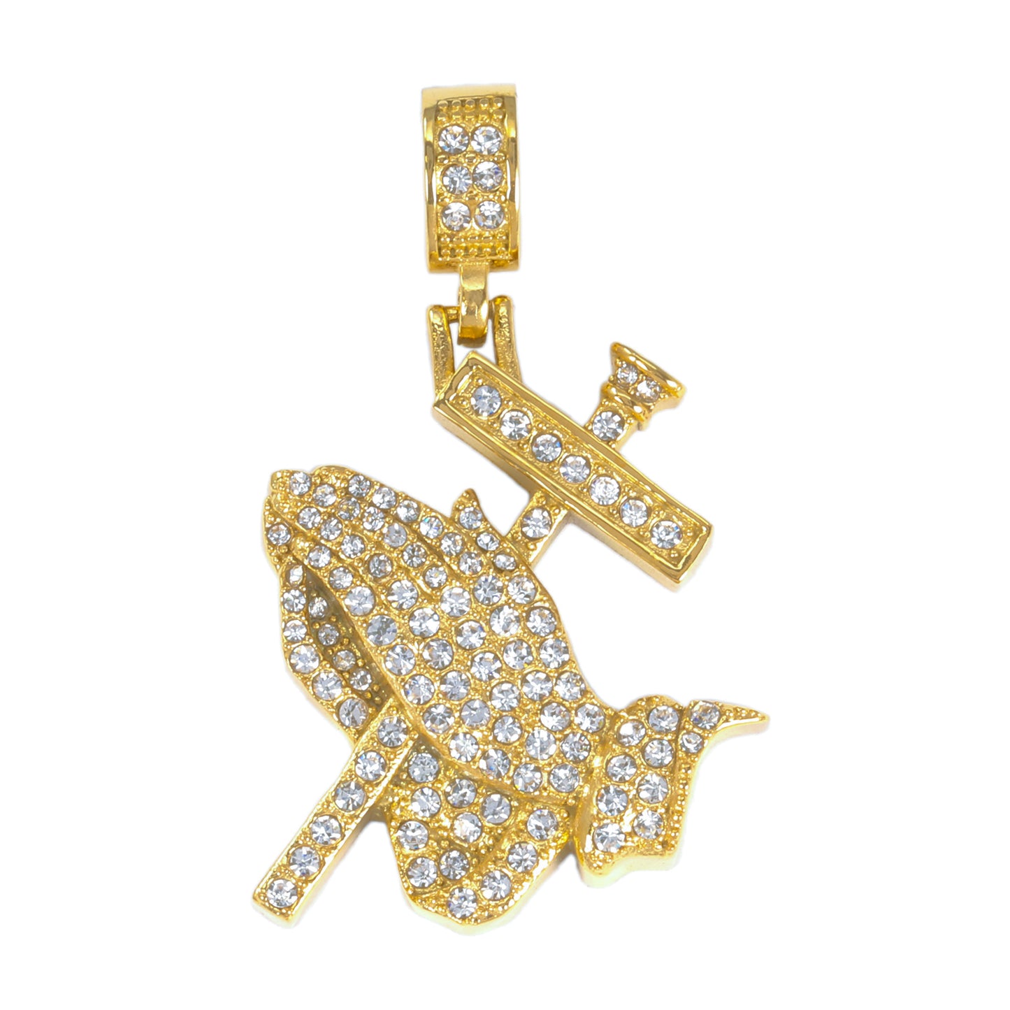 Iced Out Praying Hands Pendant - SP-4079**