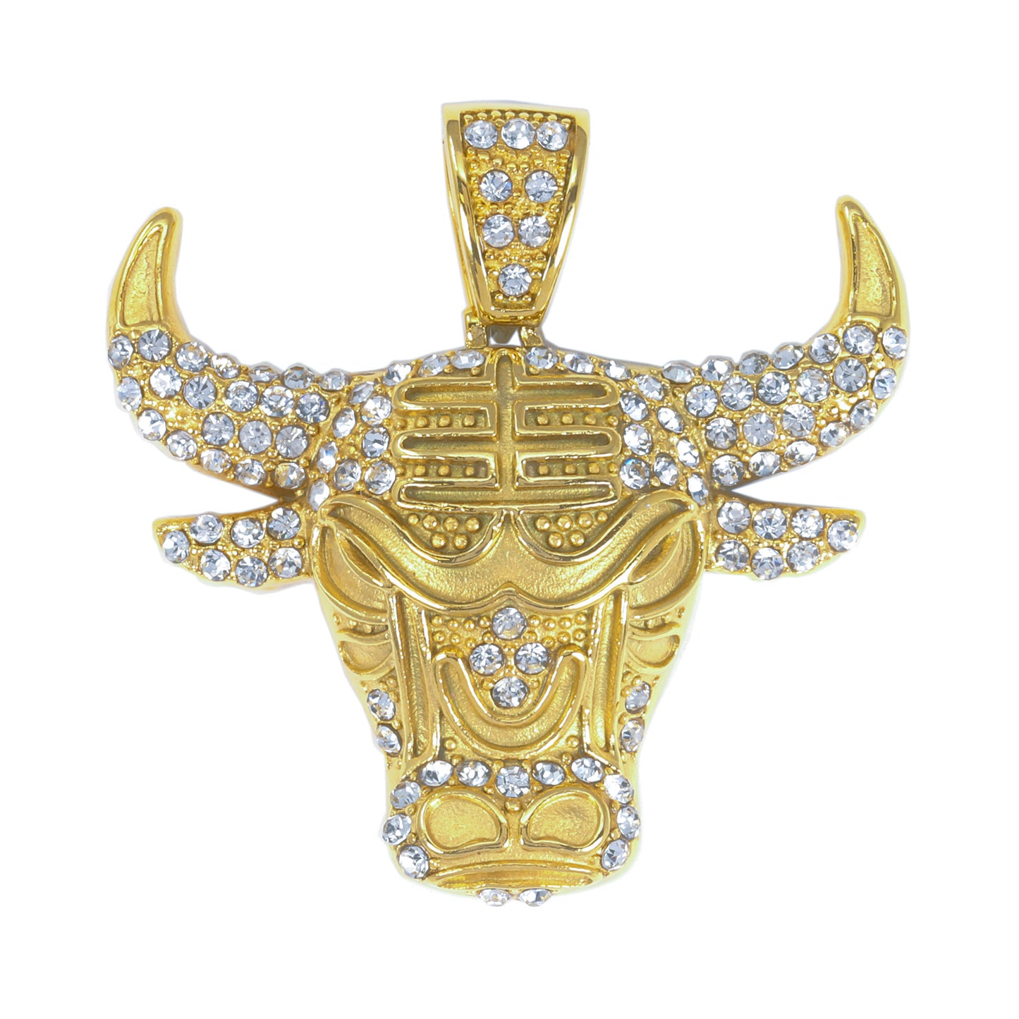 Iced Out Bull Pendant - SP-4082**