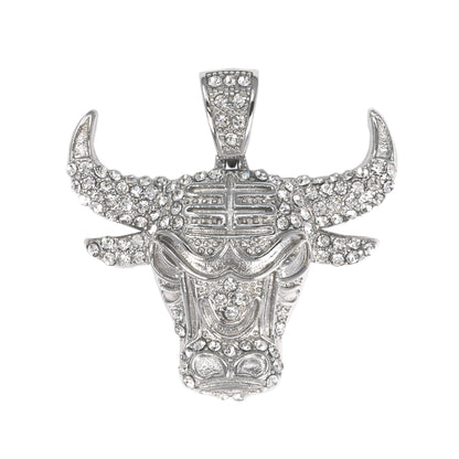 Iced Out Bull Pendant - SP-4082**