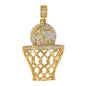 Iced Out Basketball Hoop Pendant - SP-4084**