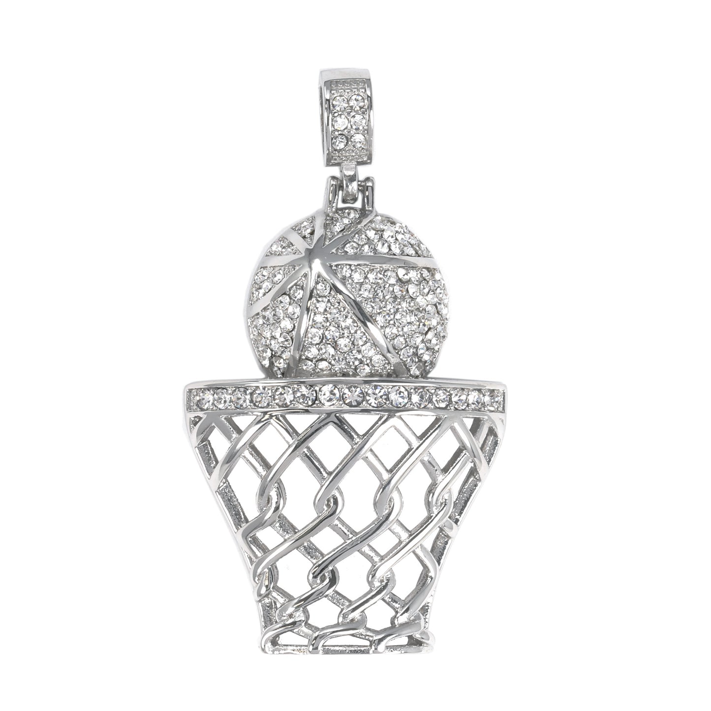 Iced Out Basketball Hoop Pendant - SP-4084**