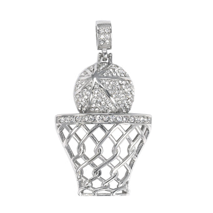 Iced Out Basketball Hoop Pendant - SP-4084**