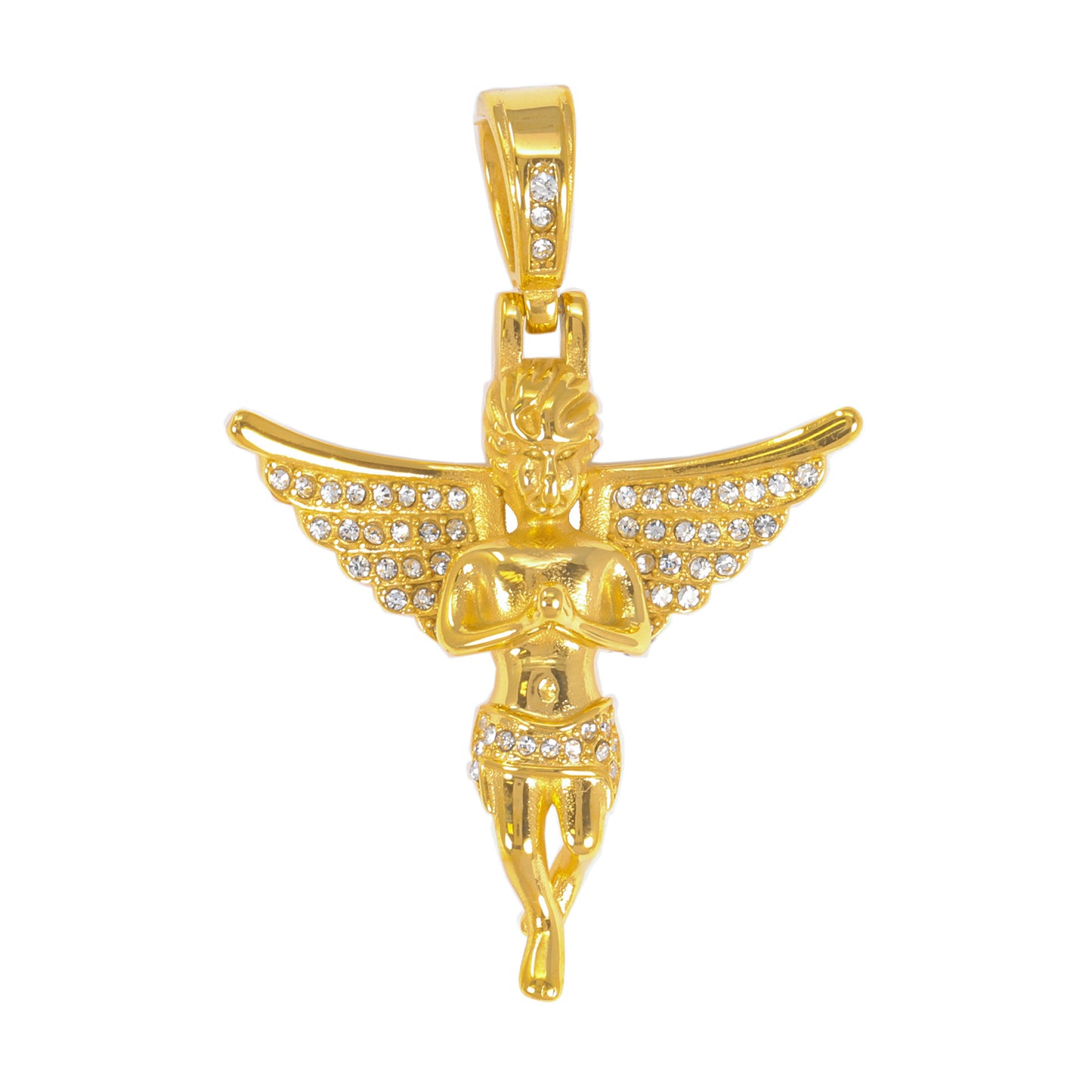 Iced Out Angel Pendant - SP-4088