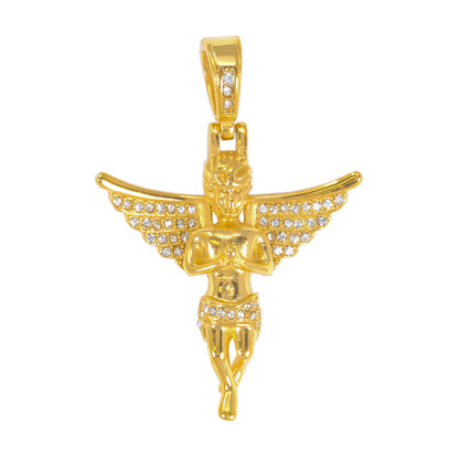 Iced Out Angel Pendant - SP-4088