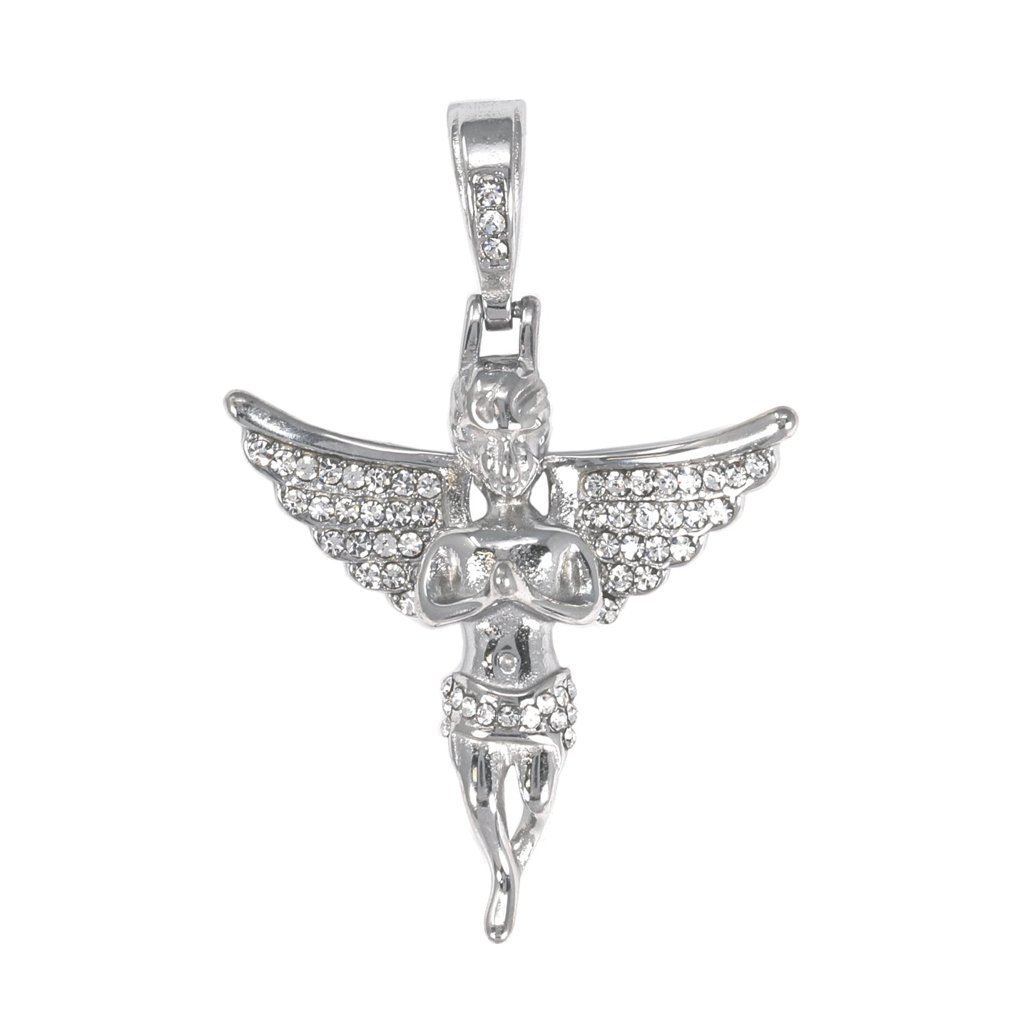 Iced Out Angel Pendant - SP-4088