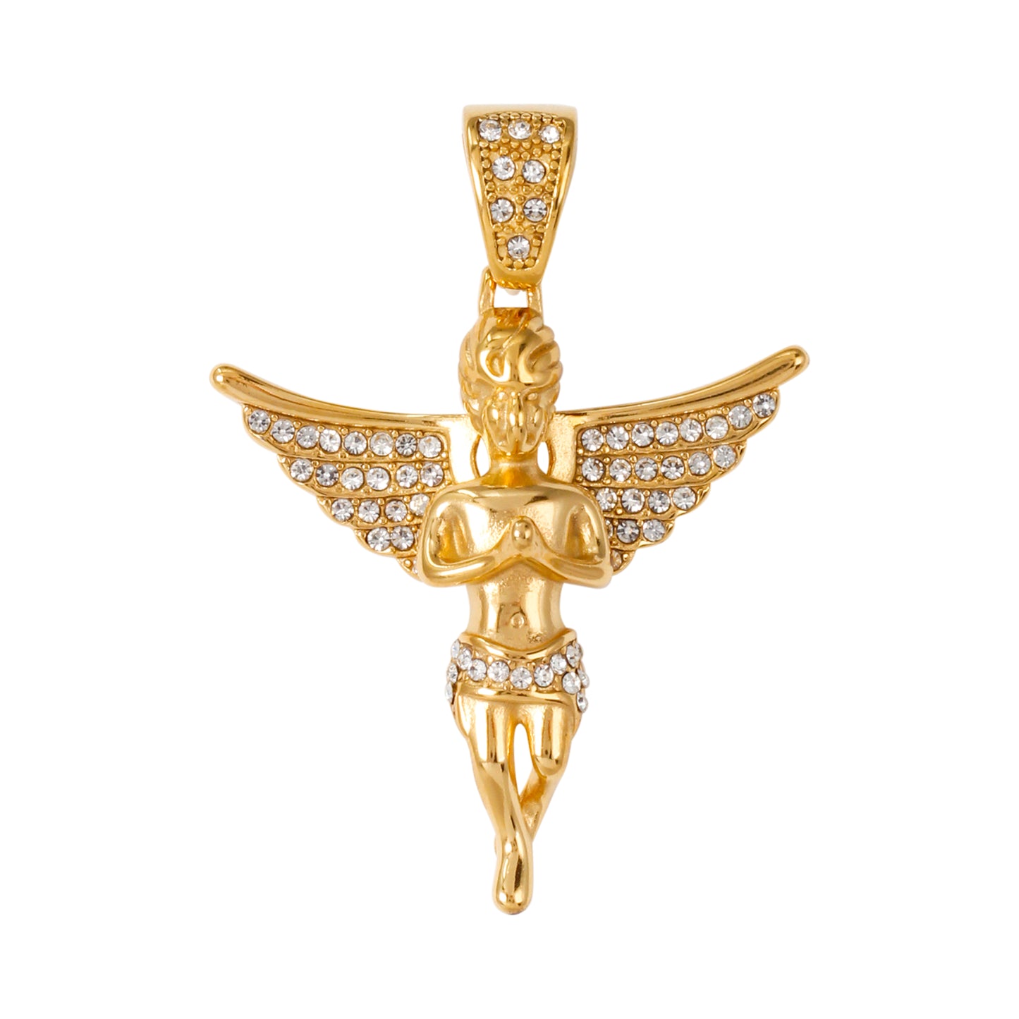 Iced Out Angel Pendant - SP-4093**