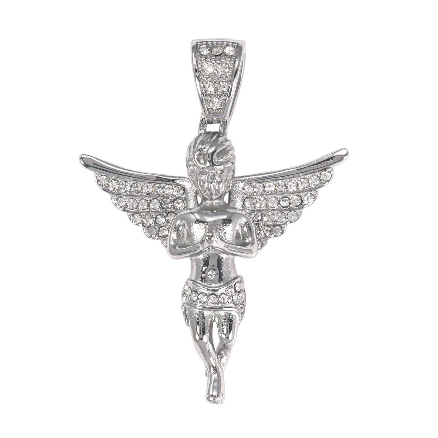 Iced Out Angel Pendant - SP-4093**