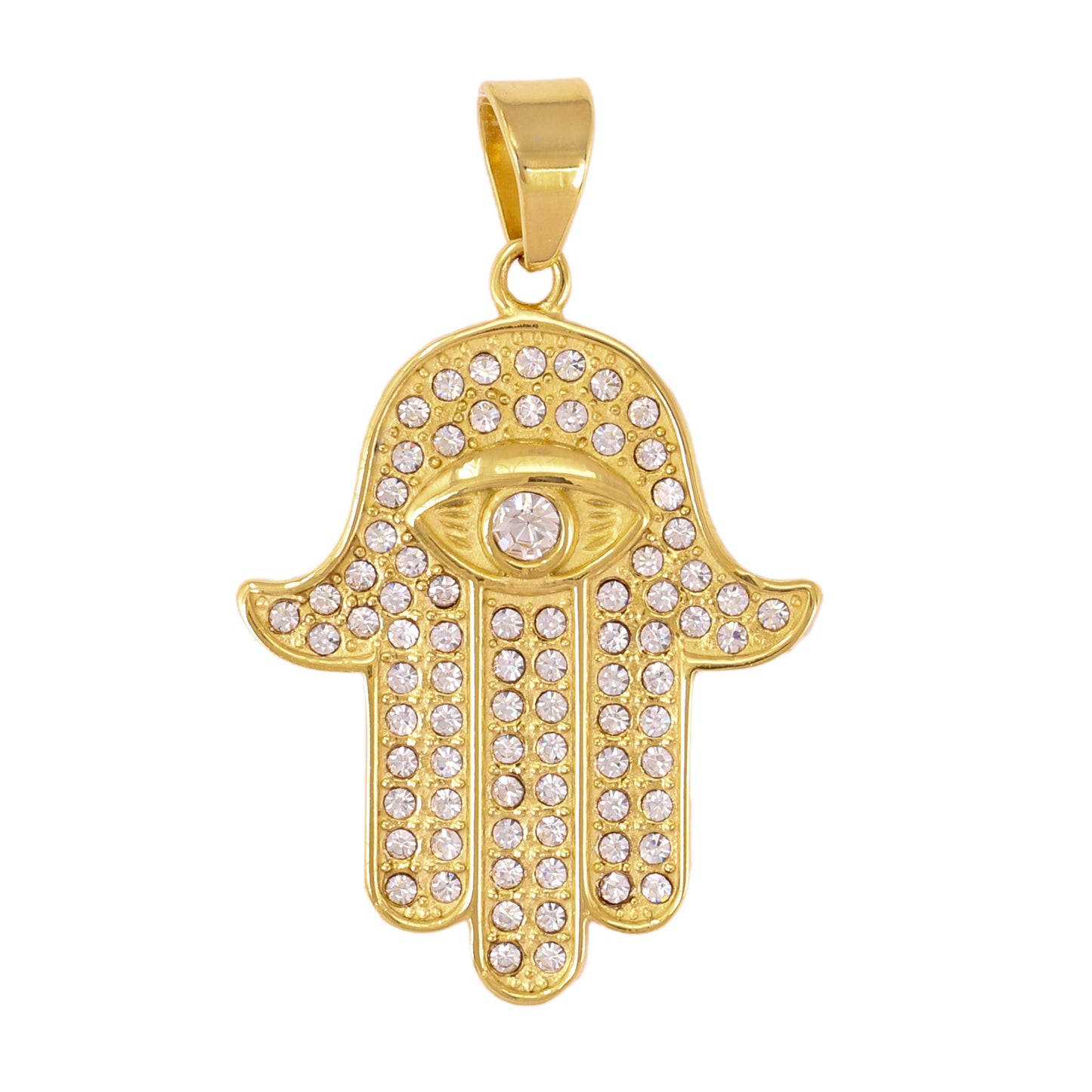 Iced Out Hamsa Pendant - SP-4125