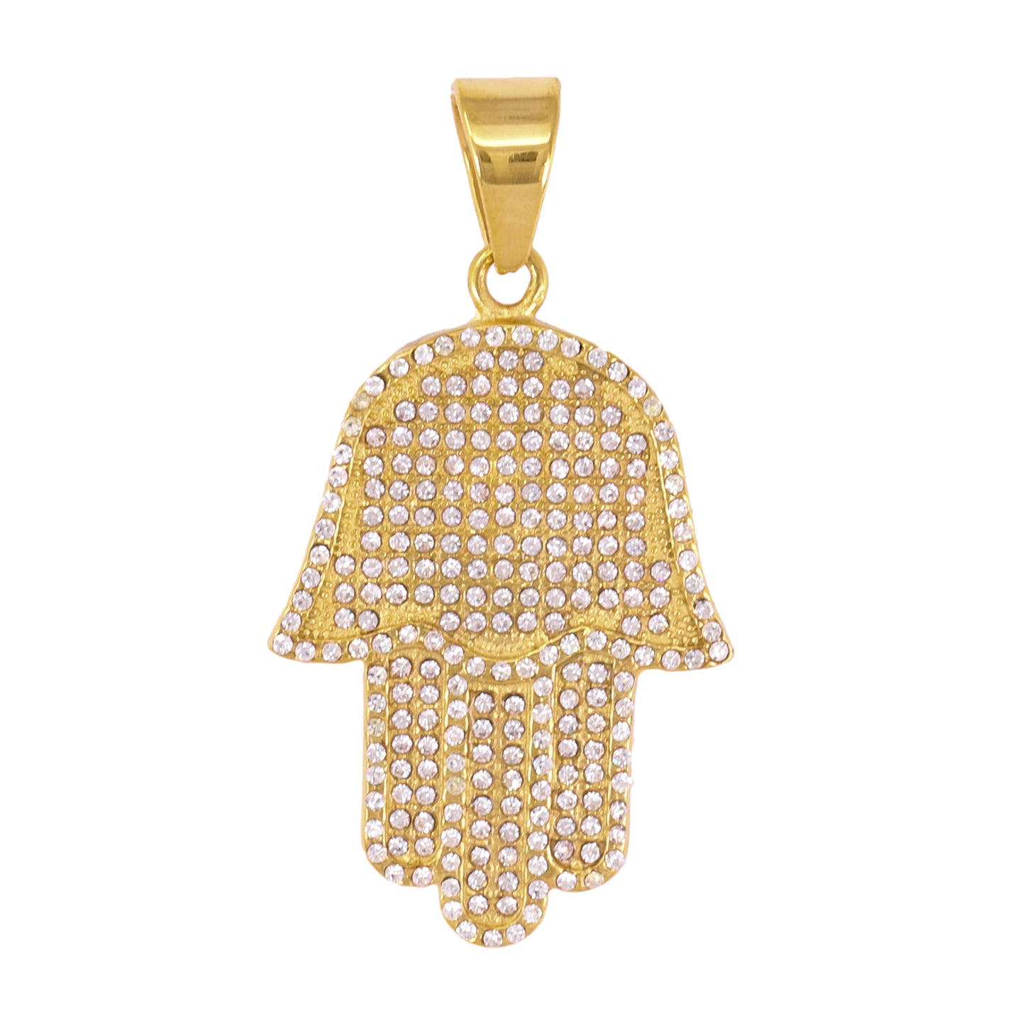 Iced Out Hamsa Pendant - SP-4126**