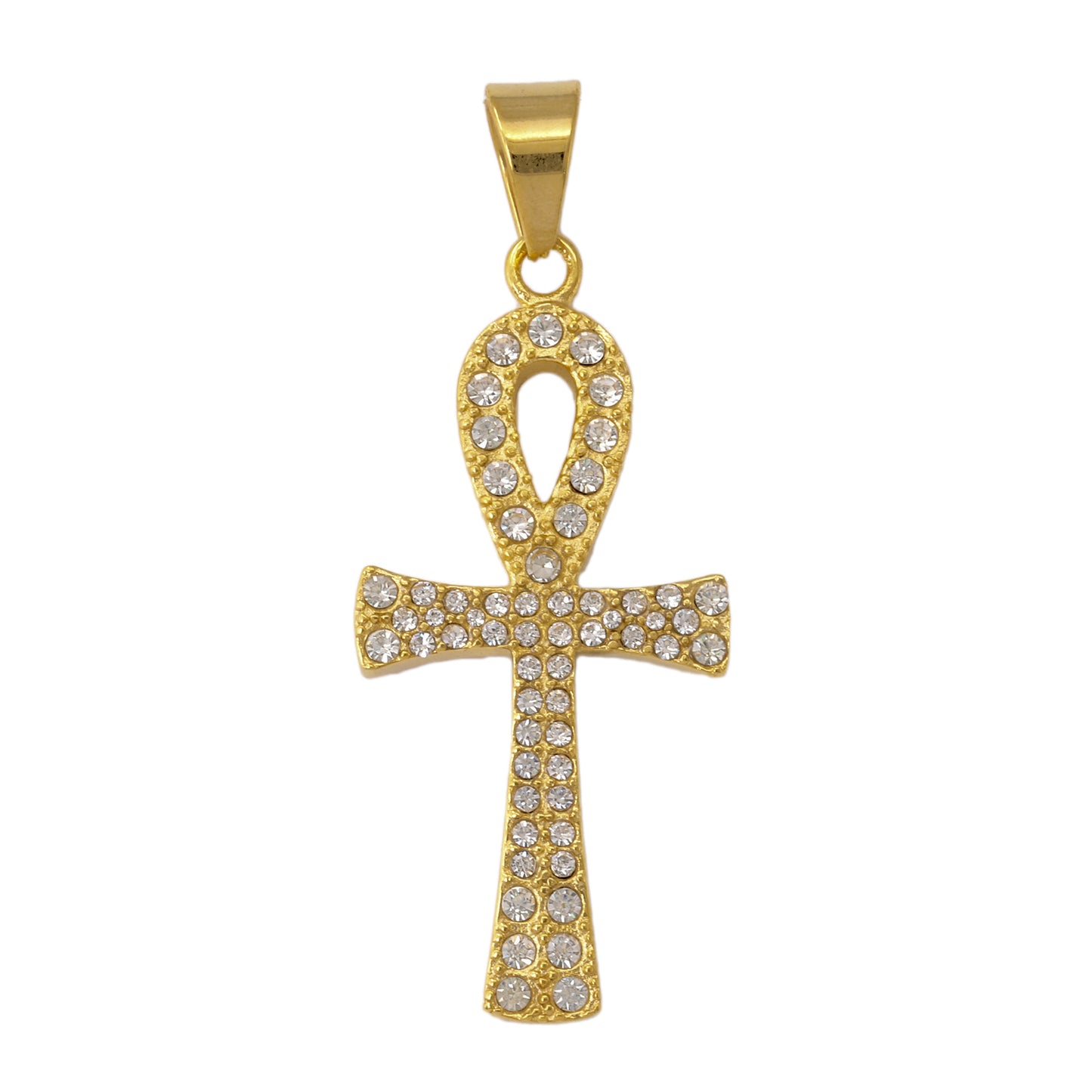 Iced Out Ankh Cross Pendant - SP-4128**