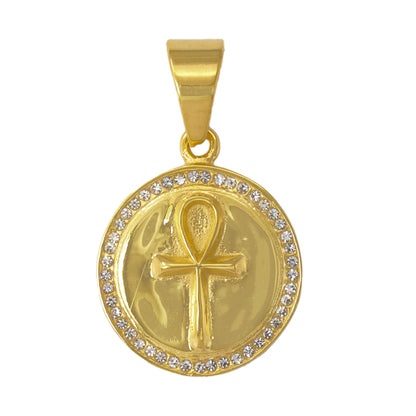 Iced Out Ankh Cross Pendant - SP-4129**