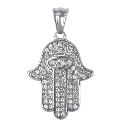Iced Out Hamsa Pendant - SP-4130