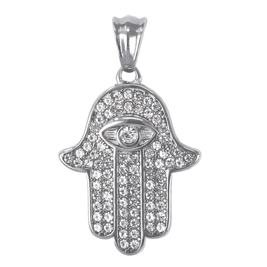 Iced Out Hamsa Pendant - SP-4130