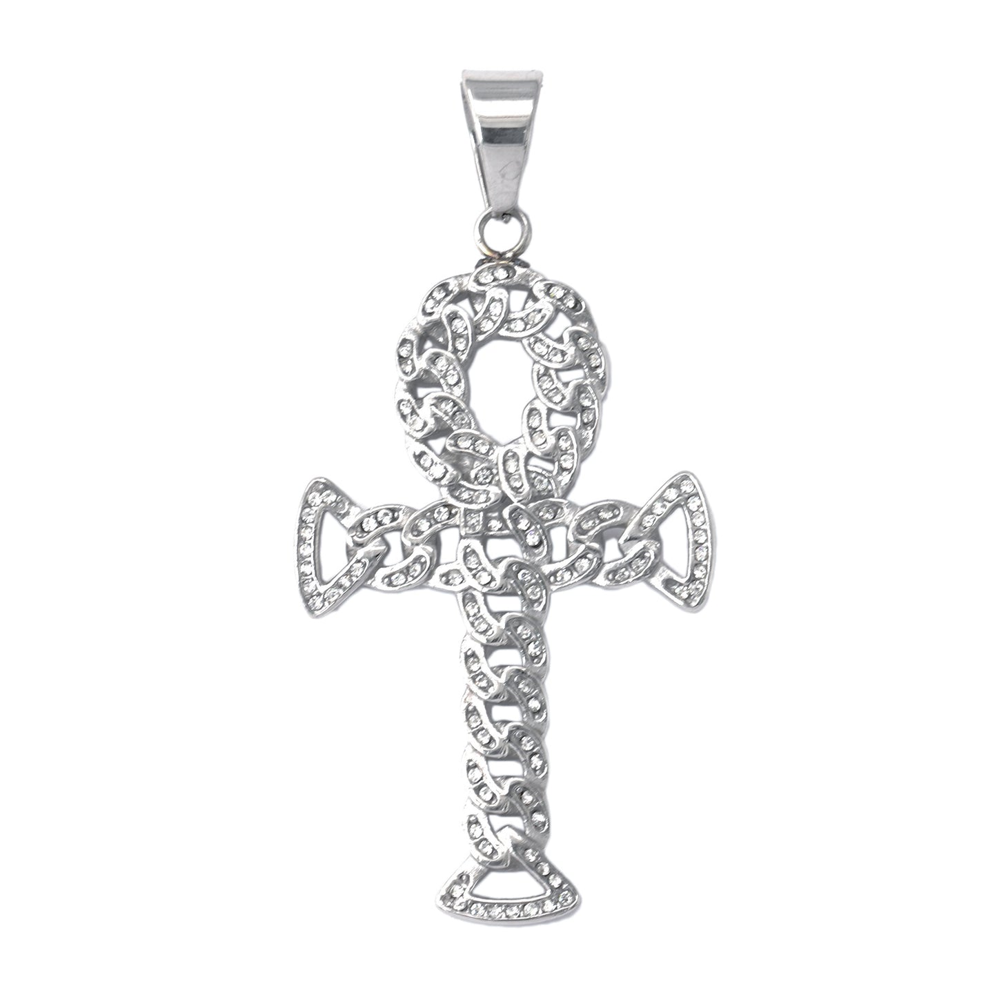 Iced Out Ankh Cross Pendant - SP-4131**
