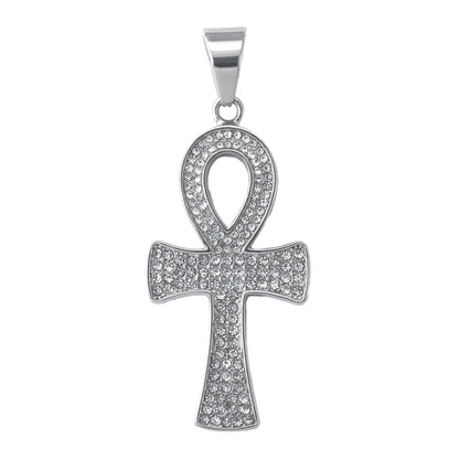 Iced Out Ankh Cross Pendant - SP-4132**
