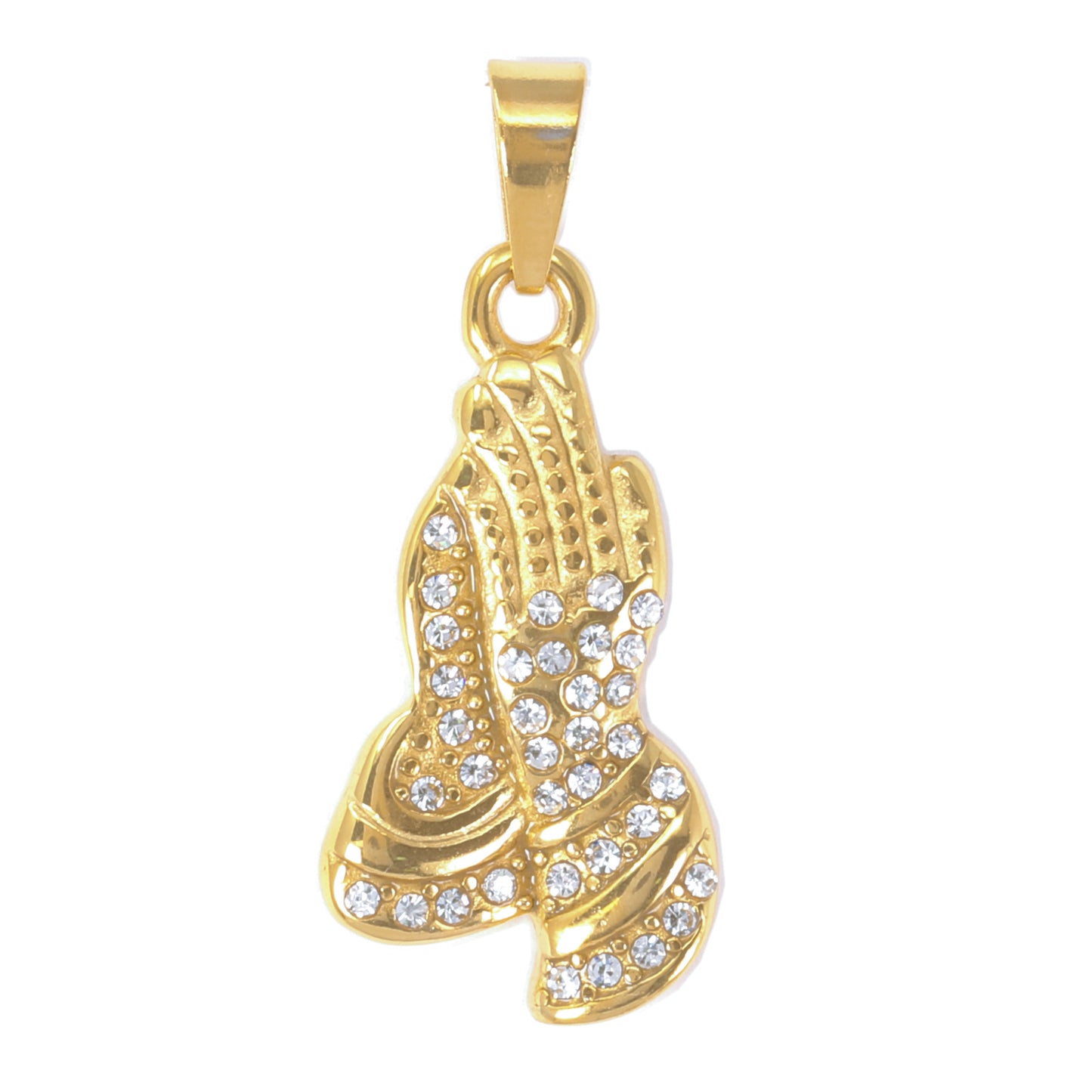 Iced Out Praying Hands Pendant - SP-4147
