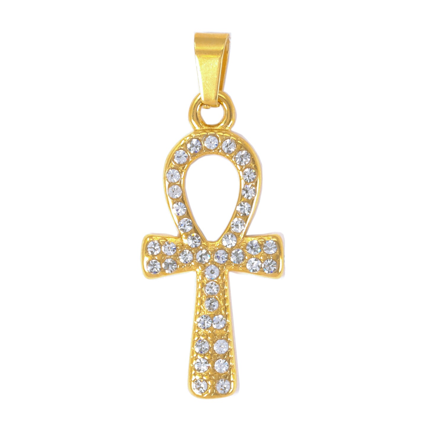 Iced Out Ankh Cross Pendant - SP-4151