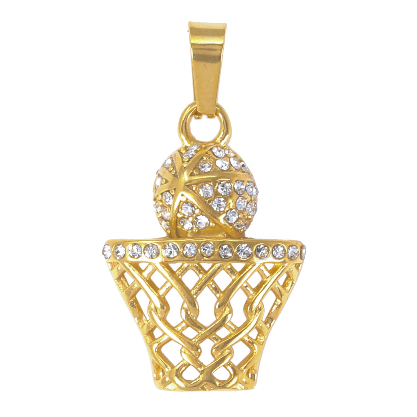 Iced Out Basketball Hoop Pendant - SP-4154