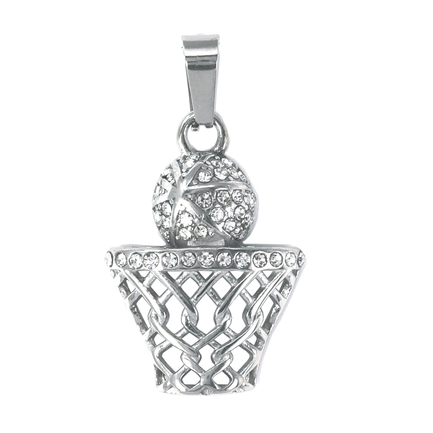 Iced Out Basketball Hoop Pendant - SP-4154