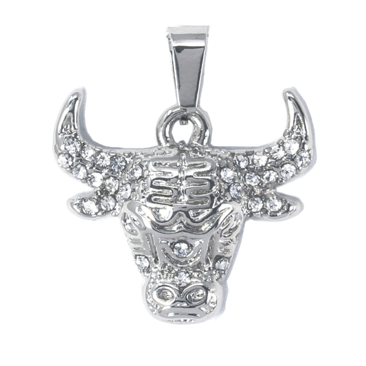 Iced Out Bull Pendant - SP-4155