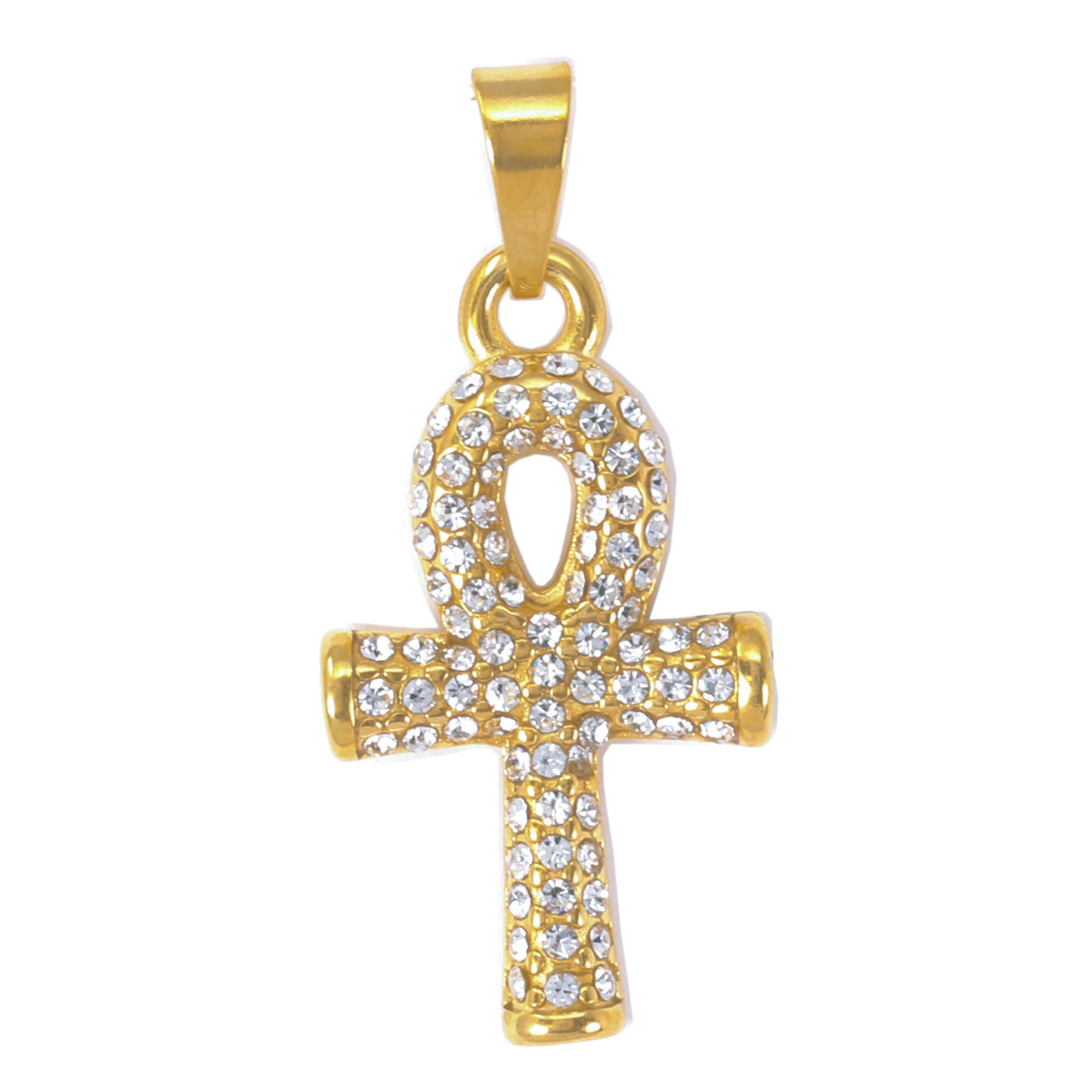 Iced Out Ankh Cross Pendant - SP-4158