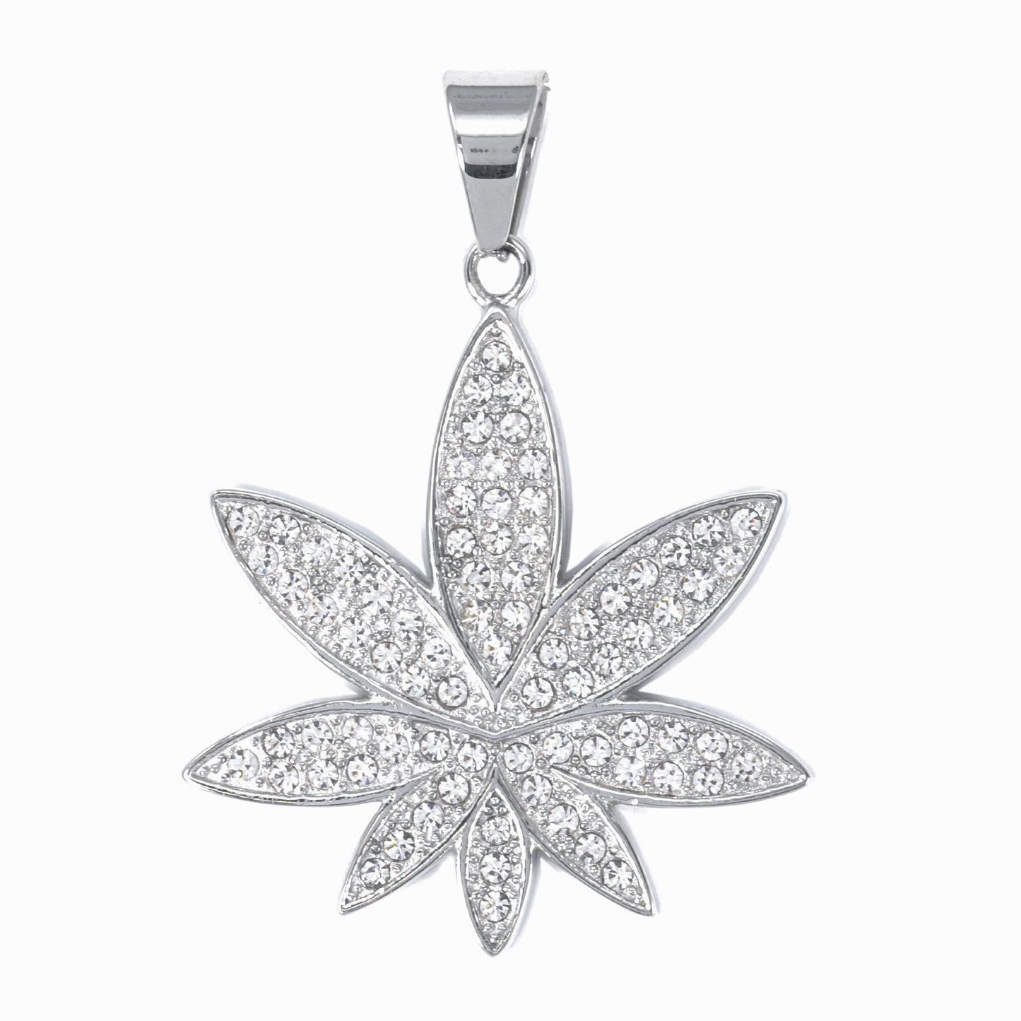 Iced Out Leaf Pendant - SP-4215