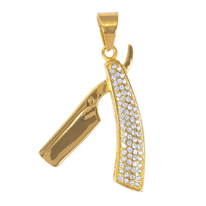 Iced Out Razor Pendant - SP-4216