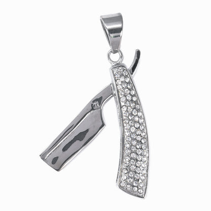 Iced Out Razor Pendant - SP-4216