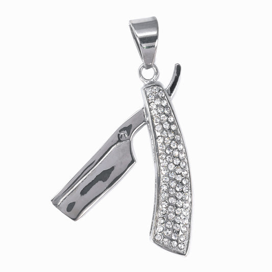 Iced Out Razor Pendant - SP-4216