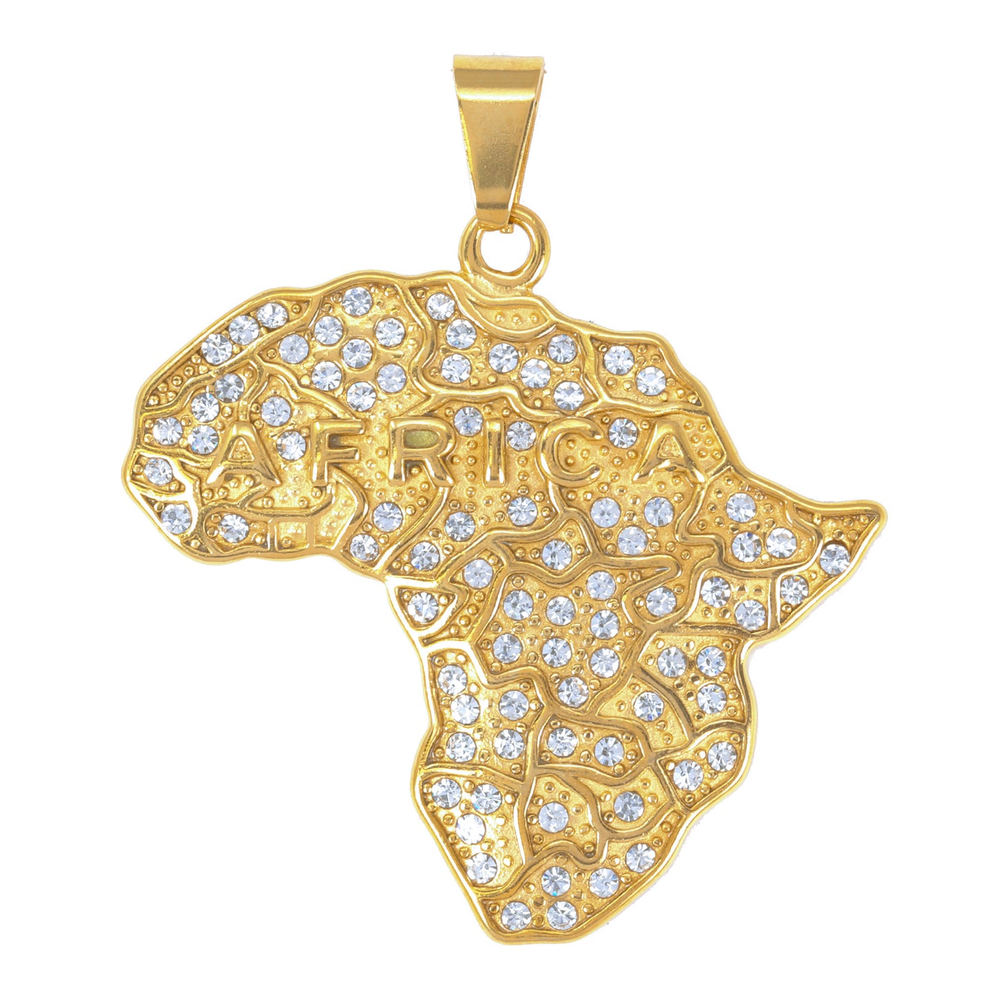 Iced Out Africa Pendant - SP-4217**