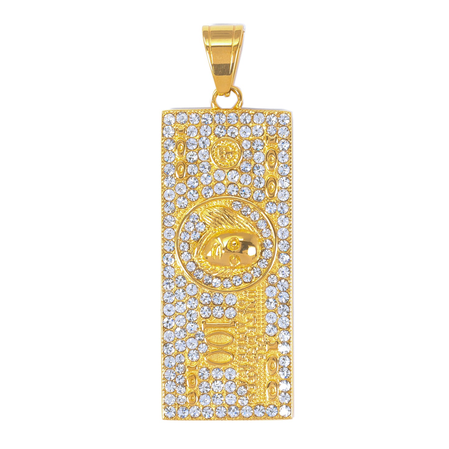 Iced Out $100 Bill Pendant - SP-4233**