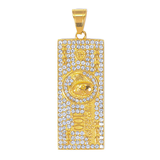 Iced Out $100 Bill Pendant - SP-4233**