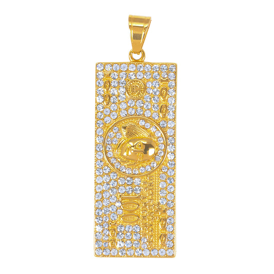 Iced Out $100 Bill Pendant - SP-4234**